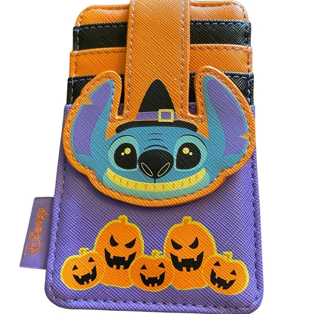 Loungefly Stitch Orange Purple Key Card Holder